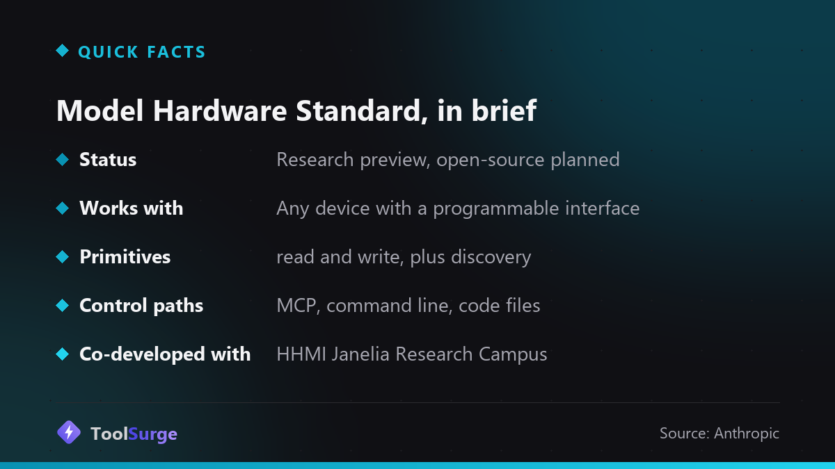 What the Model Hardware Standard is, in brief