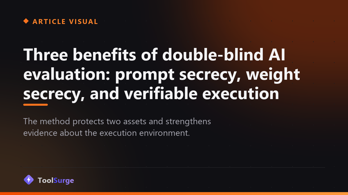 Three benefits of double-blind AI evaluation: prompt secrecy, weight secrecy, and verifiable execution