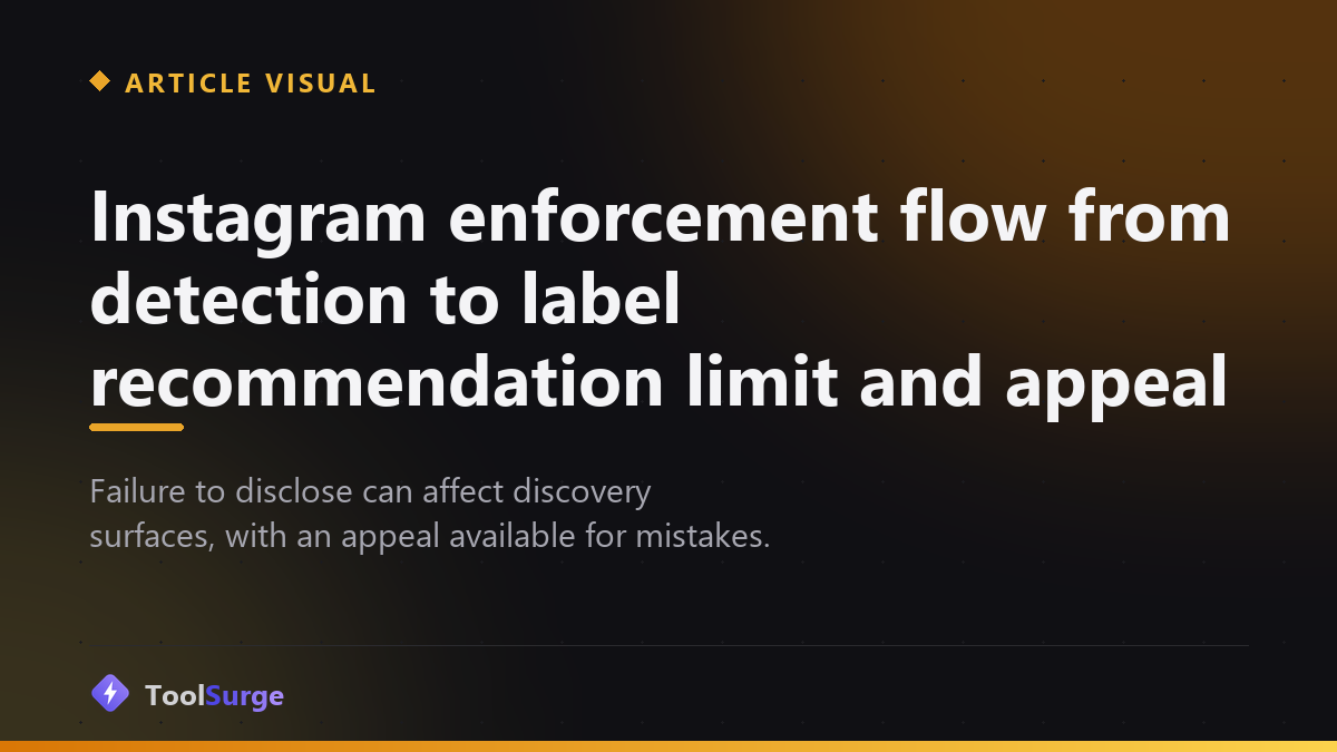 Instagram enforcement flow from detection to label recommendation limit and appeal
