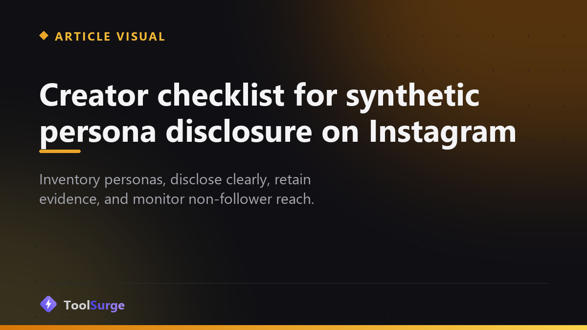 Creator checklist for synthetic persona disclosure on Instagram