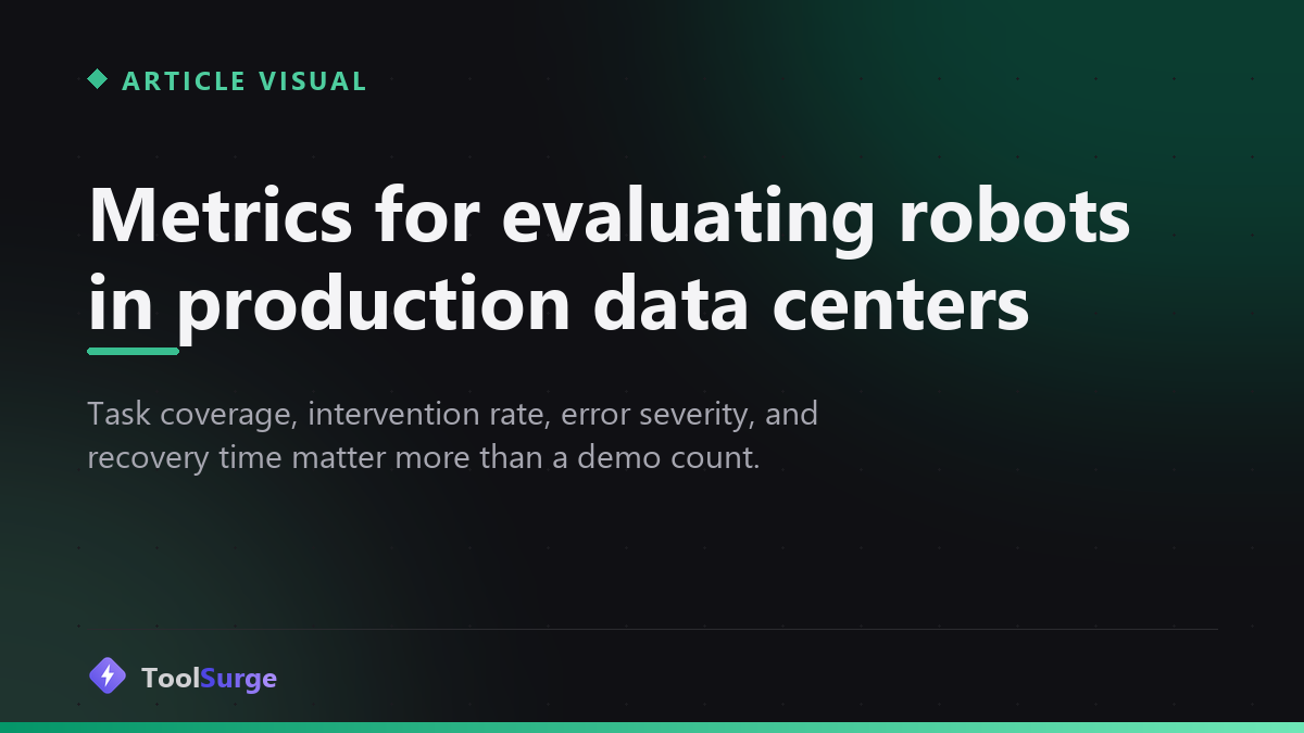 Metrics for evaluating robots in production data centers