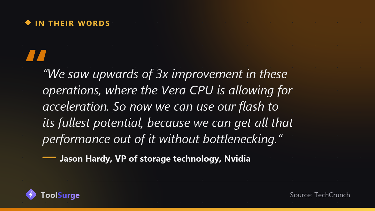 Nvidia VP of storage technology Jason Hardy on the Vera CPU